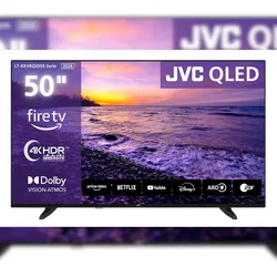 JVC LT-50VRQ3555 QLED Fernseher 50 Zoll Fire TV 4K UHD Smart TV HDR Dolby Vision Atmos, Alexa (2026)