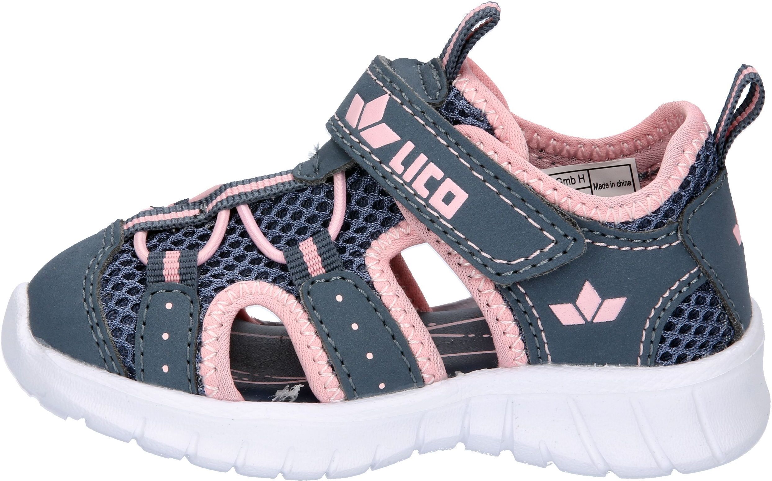 Lauflernschuh LICO "Lauflernschuh Melis VS", Mädchen, Gr. 28, Nylon, grau, Synthetik, Schuhe Lauflernschuh grau 28, Nylon