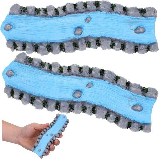 Miniatuur Stroompje Hars Rivier Poppenhuis Decoratie Multicolor 16,7 cm