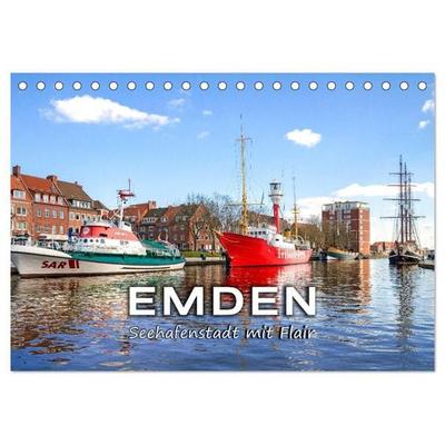 EMDEN Seehafenstadt mit Flair (Tischkalender 2027 DIN A5 quer), CALVENDO Monatskalender