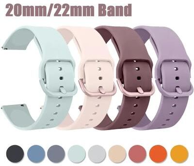 Uplifted Goods Soft Silicone Sport Watch Band avocado Green 22mm