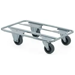 Transportwagen Stahlrohrwagen Klein, max. 400 kg Transportwagen mit 4 Lenkrollen, Maße: 660x440x155 mm