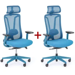 Bürostuhl MIDA 1+1 GRATIS, blau