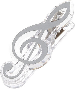 agifty Music Clip Violin Clef Silver Argent
