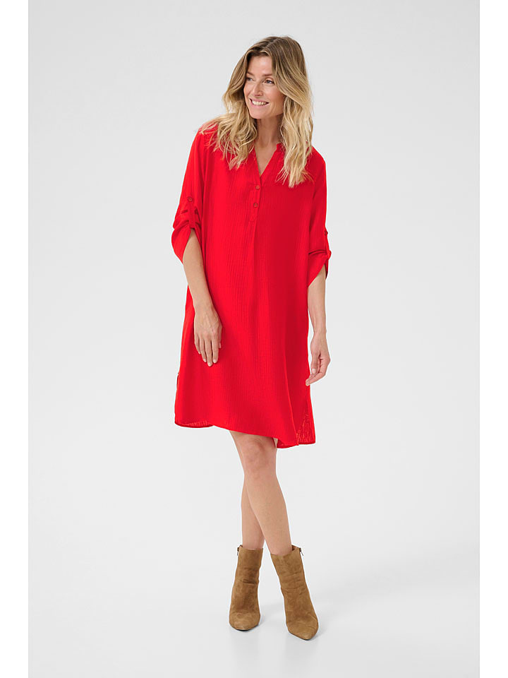 Cream Kleid in Rot - 38