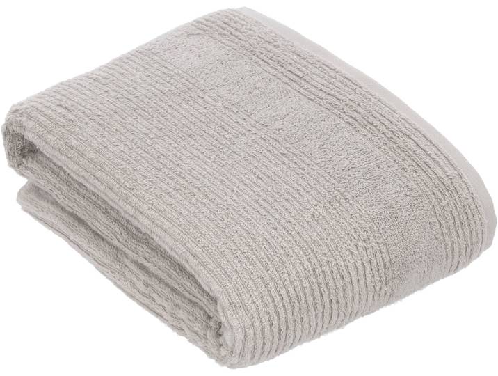 Badetuch VOSSEN Tomorrow , grau (stone), B:100cm L:150cm, Webfrottier, Baumwolle, Handtücher, Badetuch
