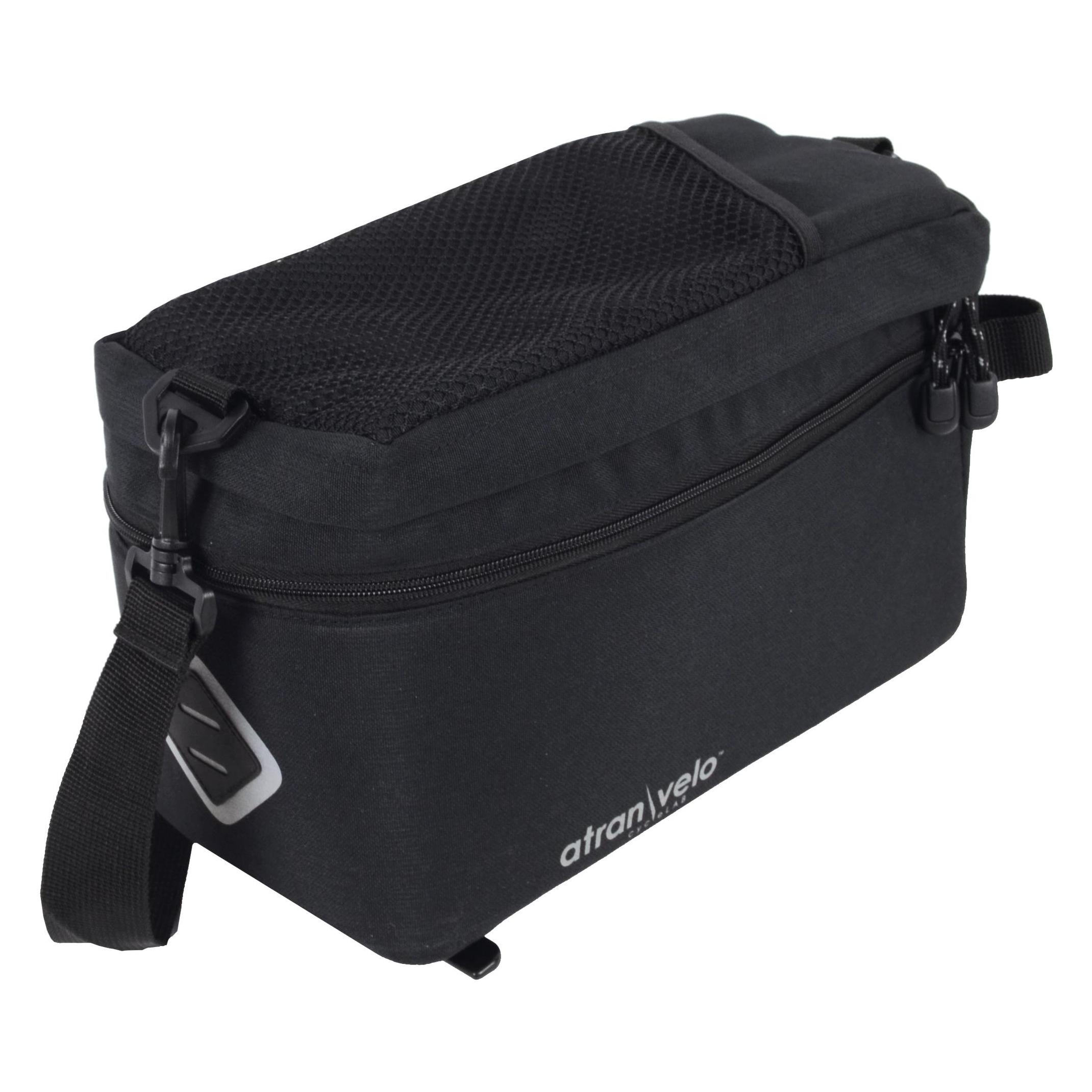 Atran Velo Atranvelo AtranVelo Unisex - Erwachsene Zap Easy AVS Gepäckträgertasche, Schwarz, 33 x 16 x 22 cm (11.50 l, Gepäckträgertasche) (1805-31-40/1755Z1504)