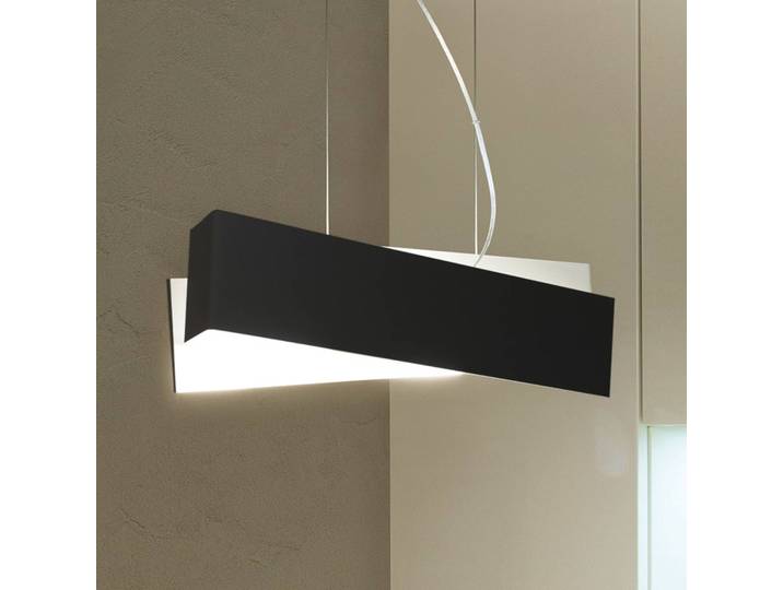 Linea Light Designer Hängeleuchte Zig Zag, dimmbar, schwarz, für Wohn- / Esszimmer, Design, Pendelleuchte