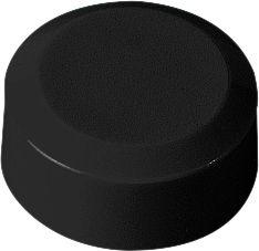 Rundmagnete MAUL, Kunststoff & Metall, Feinstruktur, Haftkraft 170 g, ø 15 x 7,5 mm, schwarz, 20 Stück