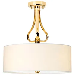 Deckenleuchte Wohnzimmerlampe LED Stahl Chrom 3 Flammig Gold IP44