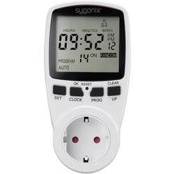 Sygonix 1625525 Steckdosen-Zeitschaltuhr digital Wochenprogramm 3680 W Timer-Funktion, START/STOPP-Funktion, Zufallsfunktion