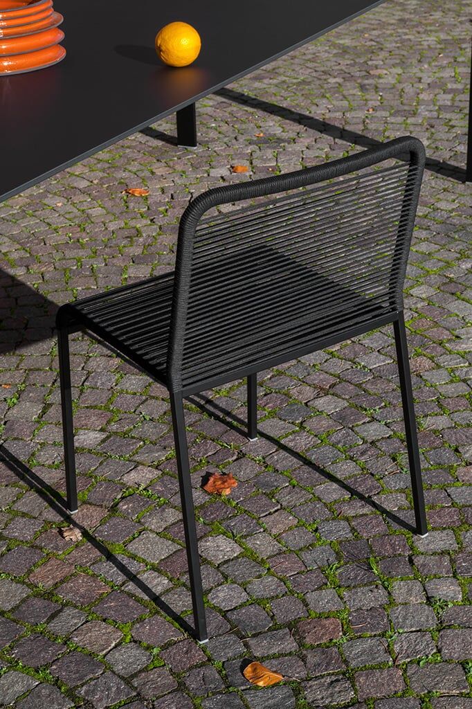 Lapalma Aria S42 Stuhl (schwarz lackiert, Schnur Tabak) schwarz lackiert   Schnur Tabak