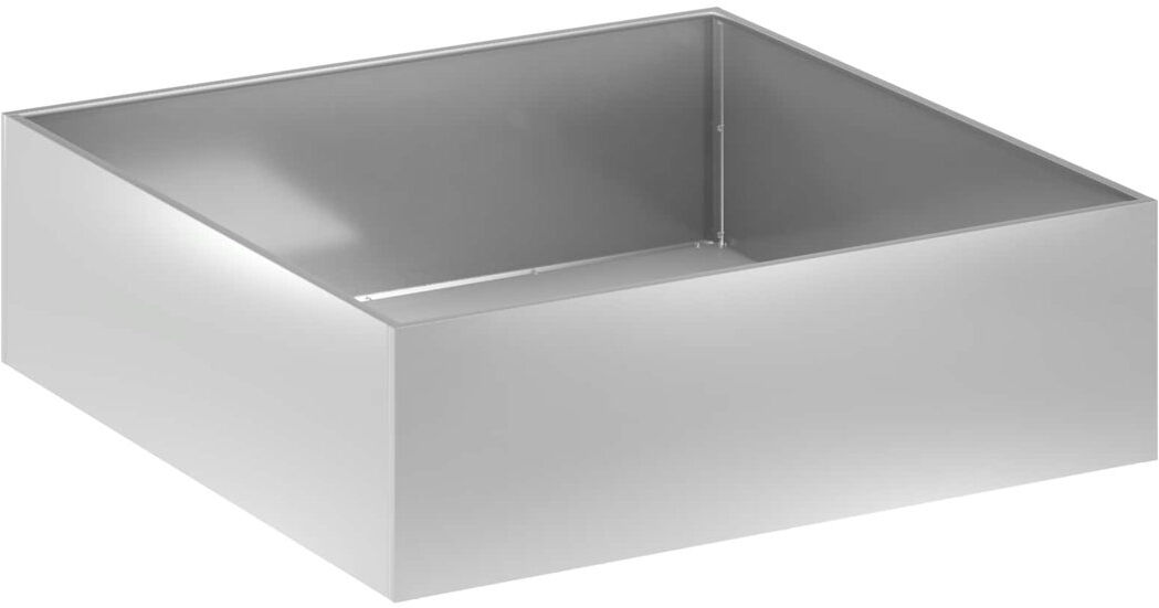 Borough Wharf Planter Box Silver 30cm H x 100cm W x 100cm D