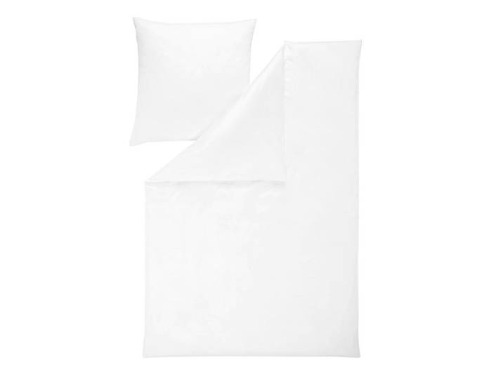 Estella Bettwäsche Atelier, Weiß, Uni, 140x200 cm, Heimtextilien, Bettwäsche & Leintücher, Bettwäsche, Makosatin-Bettwäsche