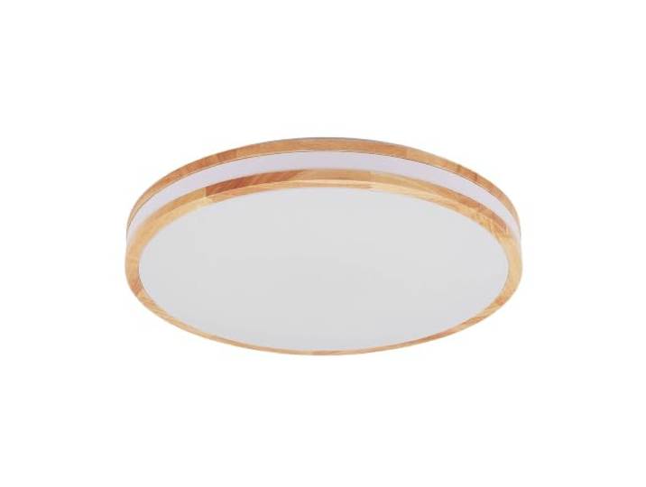 Lindby LED Deckenlampe Holz Ø49,5 cm, mit Fernbedienung dimmbar wechselbare Lichtfarbe 30W Wohnzimmerlampe Deckenleuchte Esszimmer