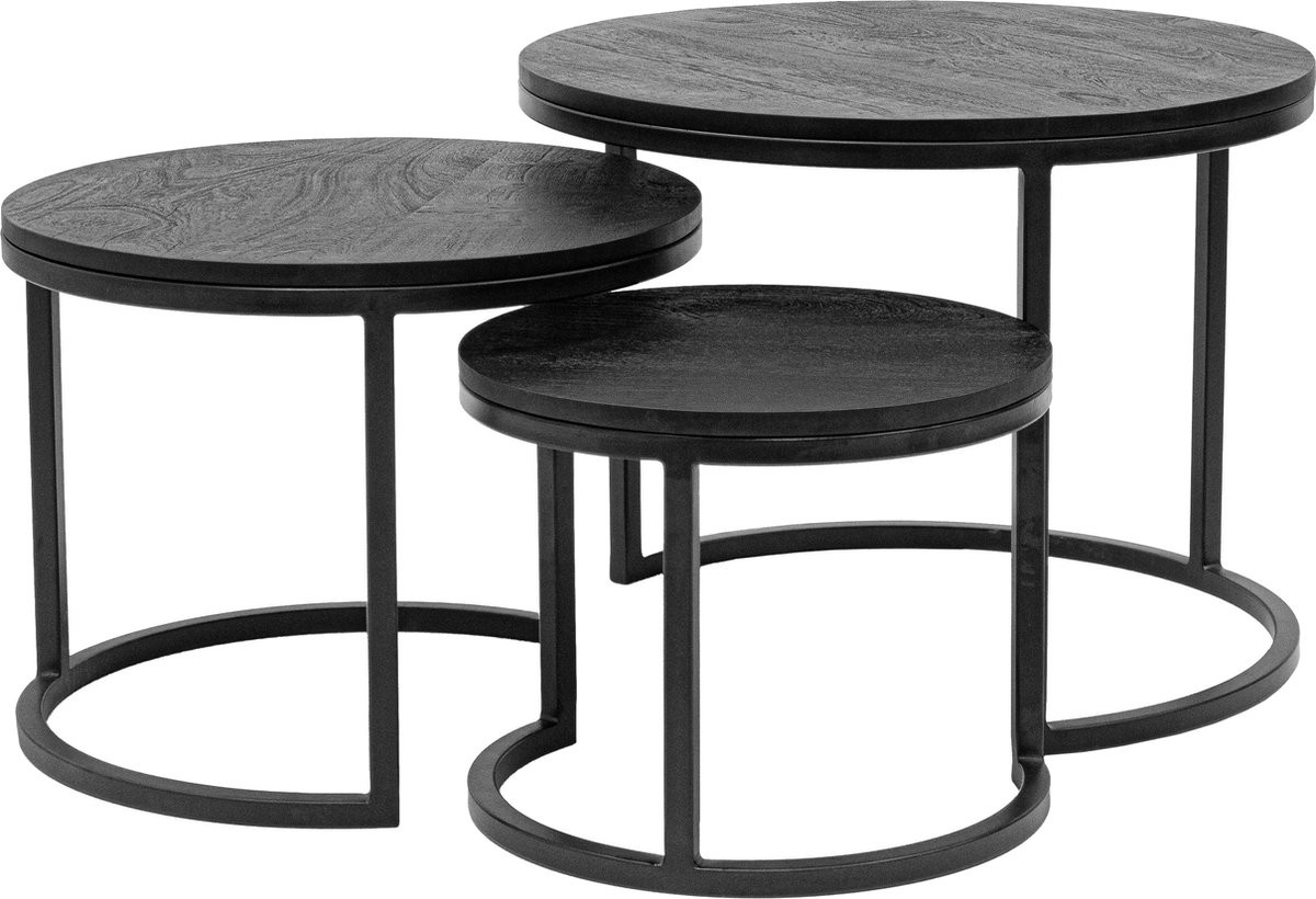 Kick salontafelset Dana zwart uit de Kick Collection
