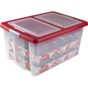Sunware Aufbewahrungsbox Nesta 50811705, 51Liter, für 40 Weihnachtskugeln, mit Deckel und Einsätzen