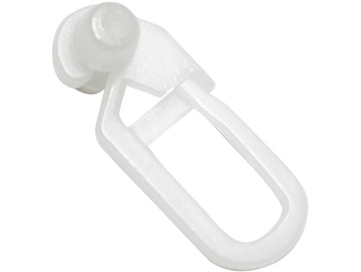 Gardinenring GARDINIA Rollringe weiss Gr. 1, weiss (weiß), Ø:2,2cm, Kunststoff, Gardinenbefestigungen, Gardinenring, Serie Einzelprogramm Gardinenstangen-Set Paros Ø 22/19 mm