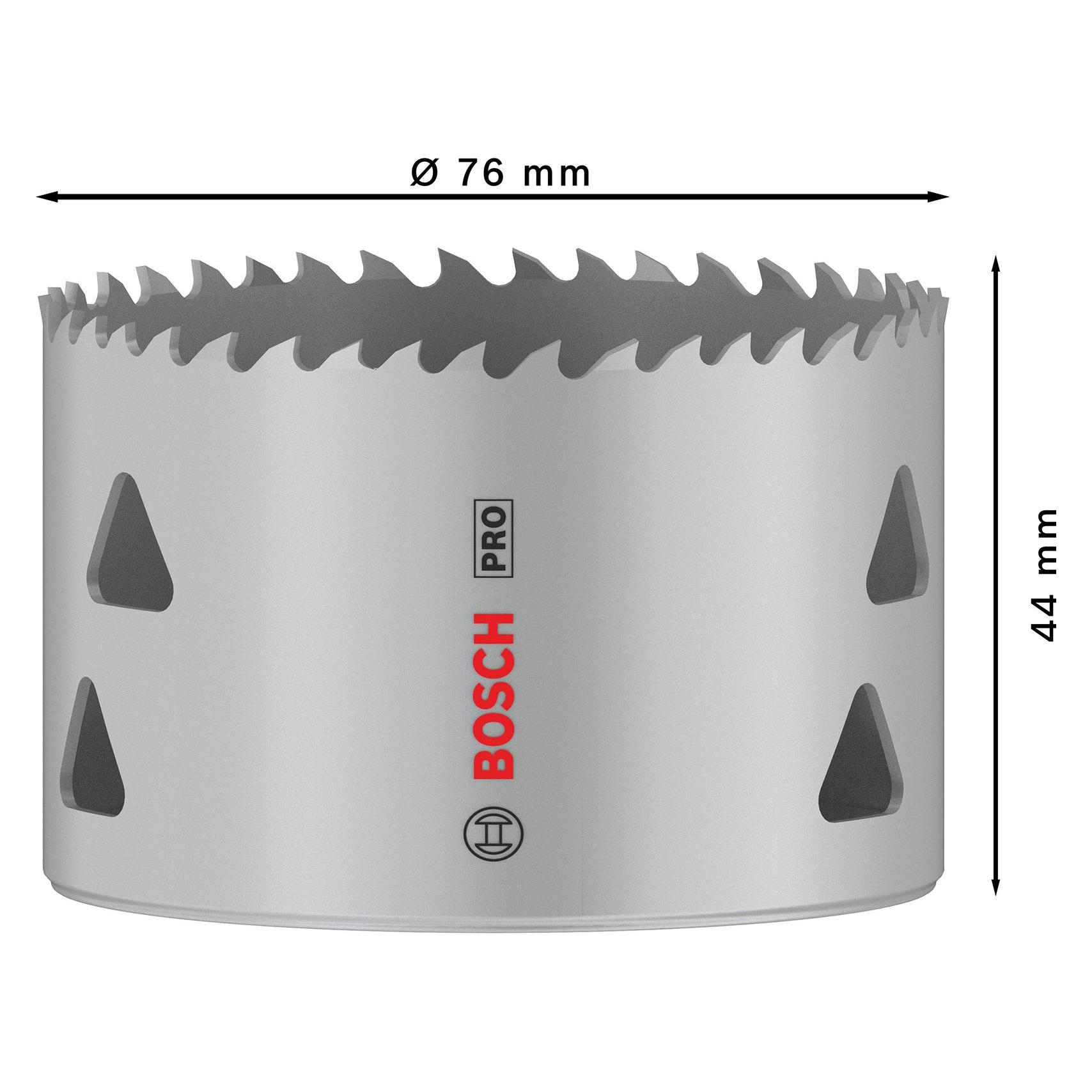 Bosch Professional Zubehör PRO Multi Material Lochsäge, 76 mm, mit Gewinde (76 mm) (2608901526)