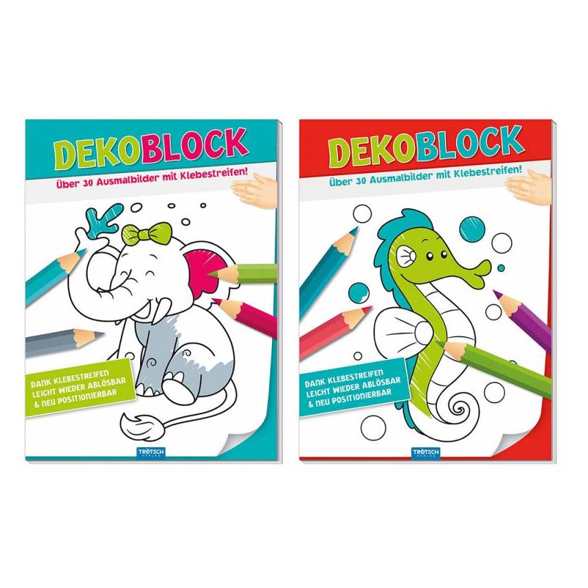 Edition Malblock Deko mit Klebestreifen 32 Blatt 21x29cm Softcover Sortiert (A4, Weicher Einband) (74579)