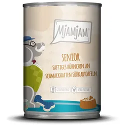 MjAMjAM Sparpaket 12 x  400g Senior Huhn+Süßkartoffel Dog
