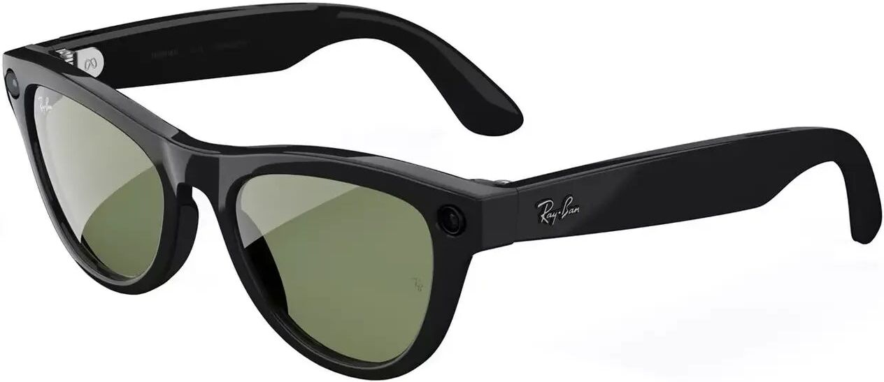 Ray-Ban Meta Skyler Gen 2 – Shiny Black, G15 Green Lenses (RW4014), New