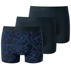Schiesser 3P 95-5 Cotton Shorts Blau Muster Baumwolle Medium Herren