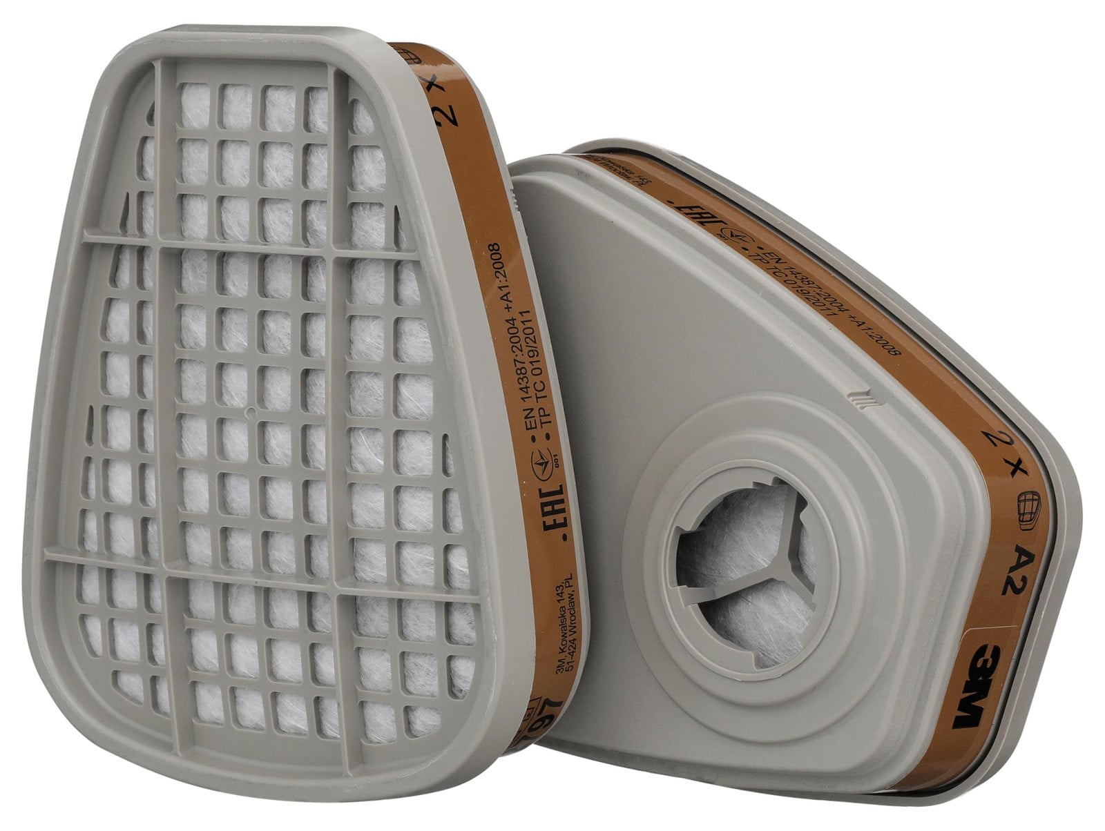 3M Gas- en combinatiefilter A2 voor fijnstof, 8 stuks