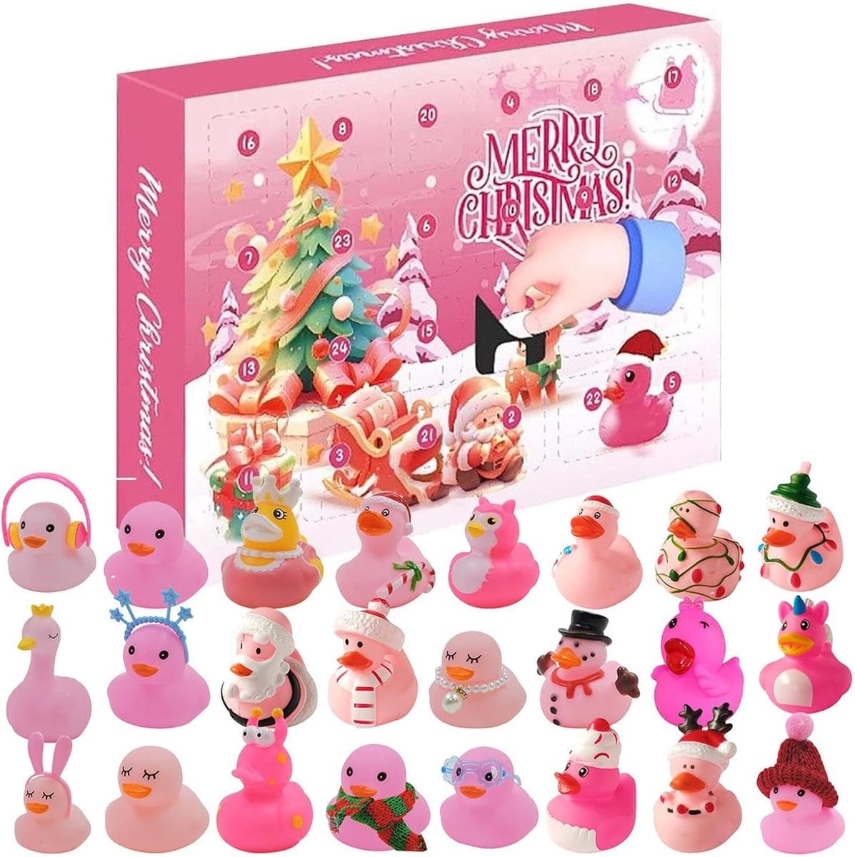 Adventskalender Eendjes met 24 dagelijkse verrassingen en figuren - Multicolor