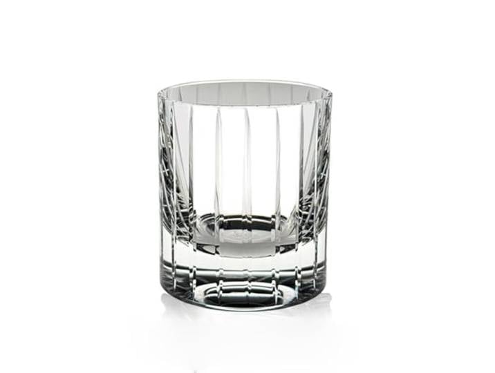HGFYE Bleifreies Kristall-Whiskyglas Handgeschliffenes, Vertikales Prisma Muster Hochwertiges, Klares Old-Fashioned-Glas FüR Whisky,Cocktails, Ein Muss FüR Whisky-Liebhaber Und Bar-Sammler