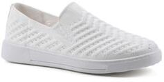 Women's White Mountain Courage Sneakers by White Mountain in White Fabric (Size 9 M)