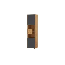 HARTMANN Vitrine  Caya ¦ grau ¦ Maße (cm): B: 50 H: 196 T: 39.0