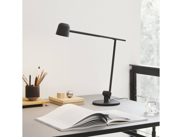 Satellite Tischleuchte Matt Black - Frandsen - Arbeitszimmer / Büro - Design - Metall - Mit Schirm