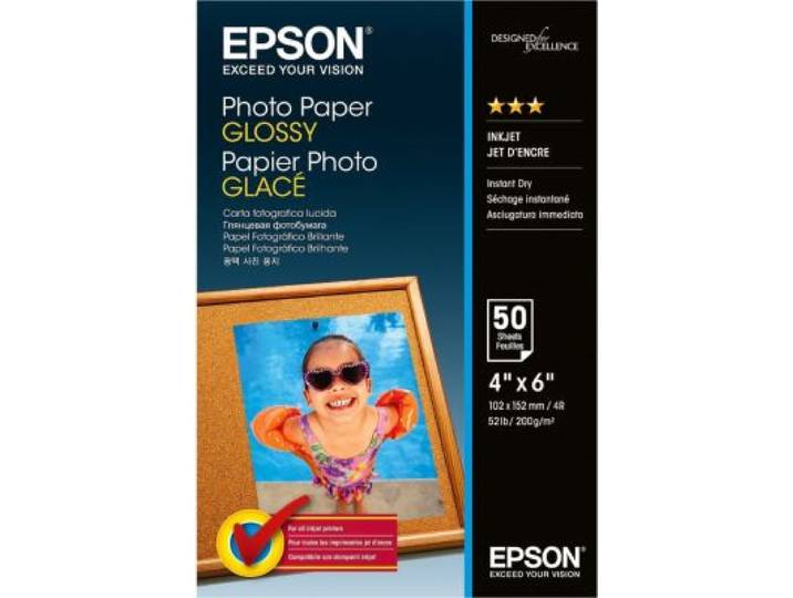 Epson - Papier Photo Glacé 200g 10x15 50feuilles