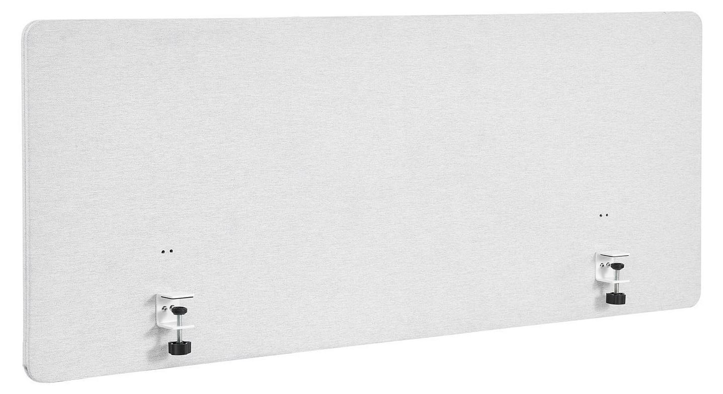 Trennwand Schreibtisch, Sichtschutz, 1524x610 mm, zum Anklemmen, Schallschutz aus PET, Raumtrenner für Arbeitsplätze mit 2 C-Klemmen für Büro, Arbeitsplätze, Bibliothek