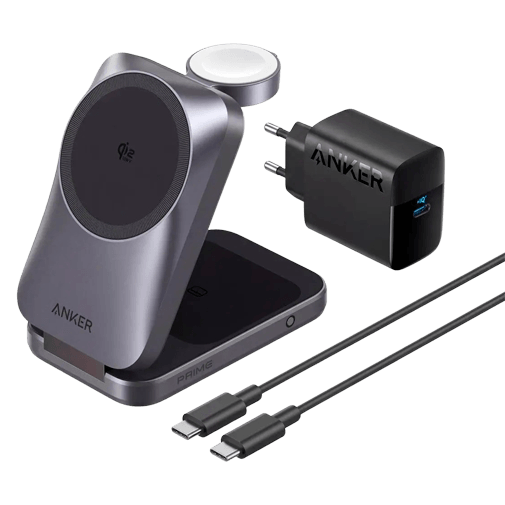 Anker Prime MagGo 3-In-1 Kabelloses Ladegerät 25W Schwarz
