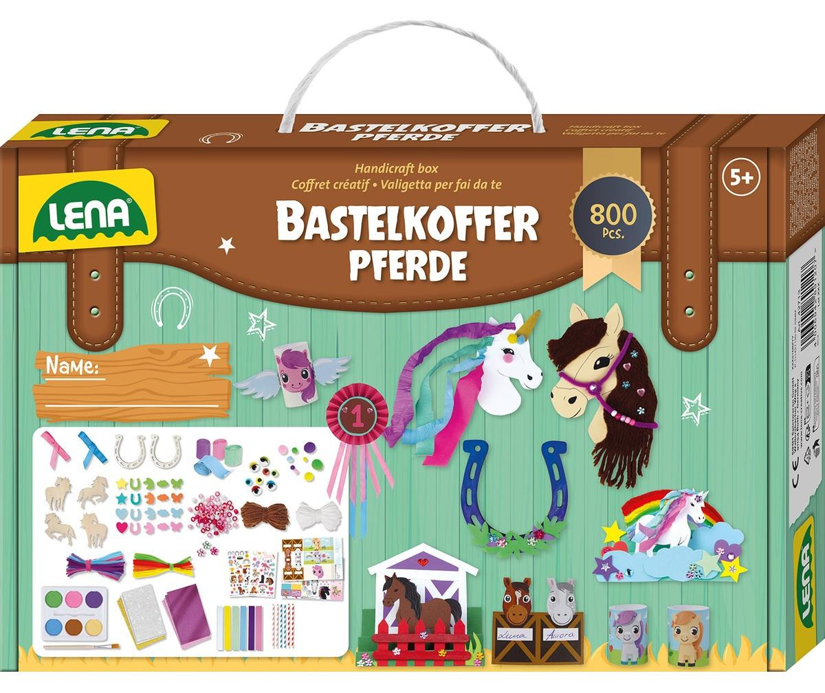 Lena Premium Knutselkoffer Paarden met 400 onderdelen voor creatieve projecten