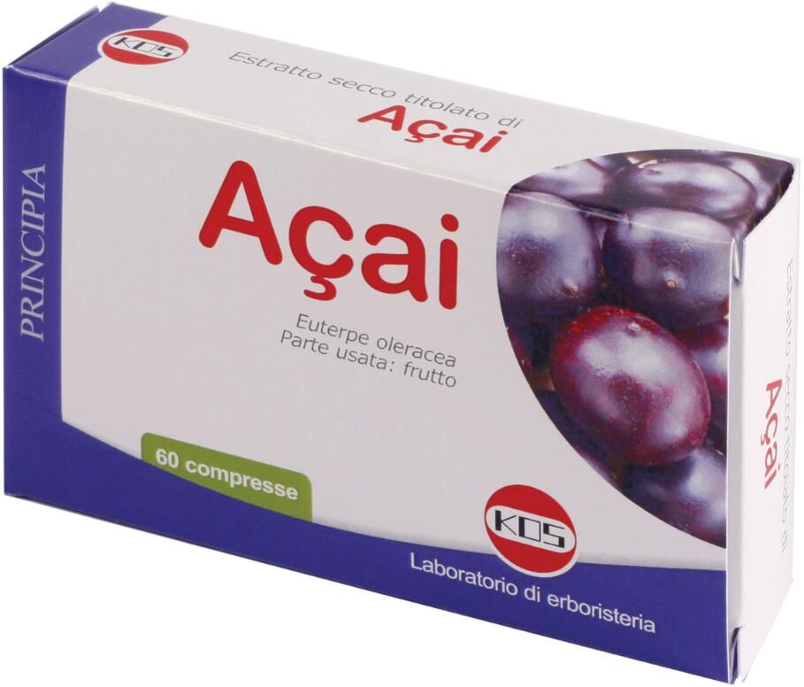 KOS Srl ACAI 60 Cpr 24g KOS - Integratore Alimentare con Acai, 60 Compresse, Salute Naturale
