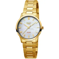 Boccia 3363-05 Solaruhr für Damen Titan Goldfarben/Perlmutt