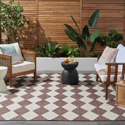 Nourison Positano Indoor/Outdoor Geometric Area Rug.