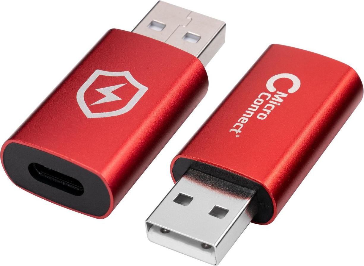 Microconnect MC-ACADAP-SC USB-A naar USB-C adapter, Rood