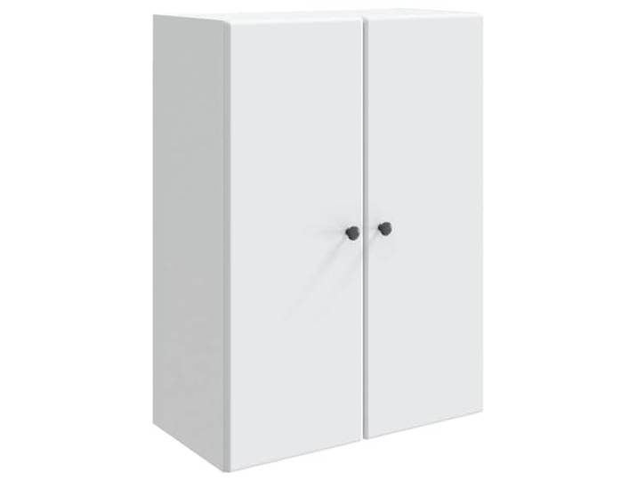 GFEROMRF Wandschrank Weiß 66 x 34,5 x 90 cm Holzwerkstoff mit Tür Platzsparende Wandmontage, robuste Regalbretter, pflegeleichte Oberfläche, vielseitig nutzbar