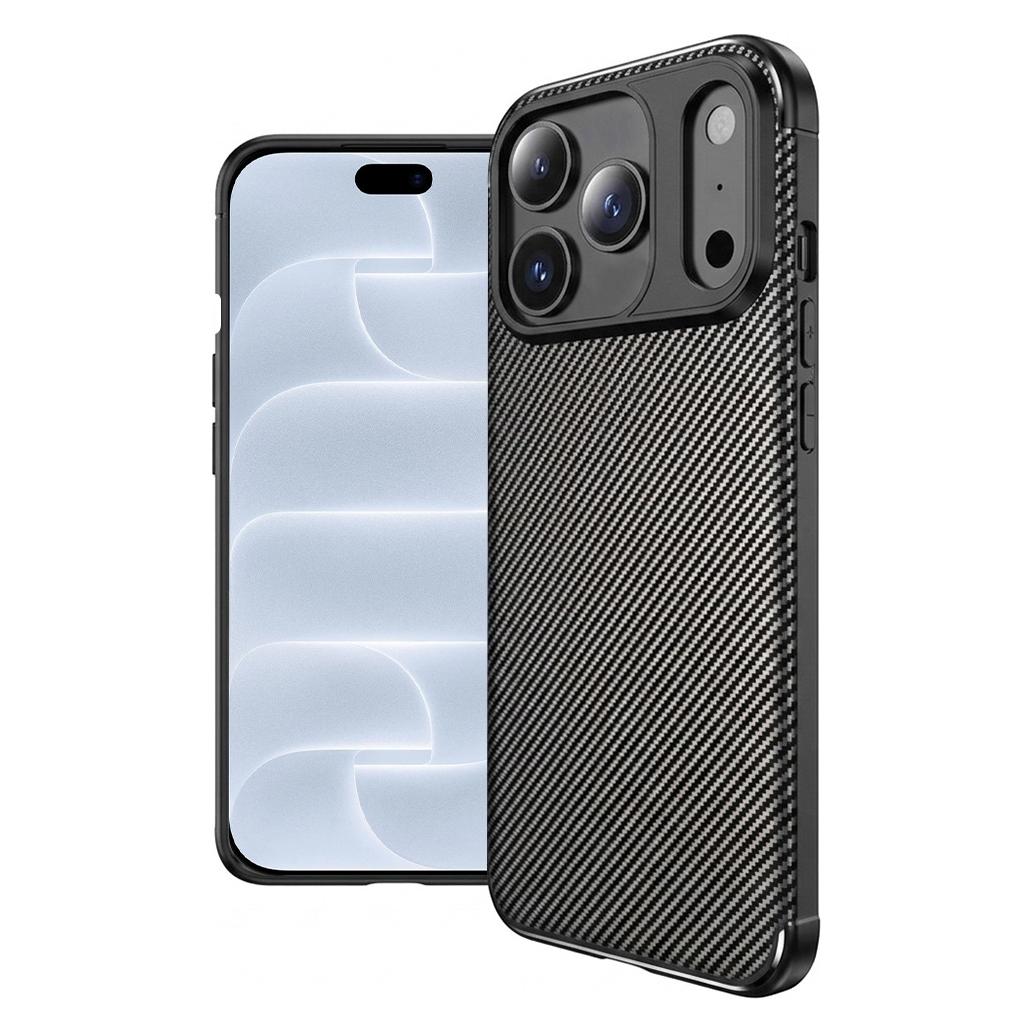 Techsuit - CarbonFiber - iPhone 18 Pro / iPhone 17 Pro - Schwarz (Apple iPhone 17 Pro, Apple iPhone 18 Pro) (75658452)