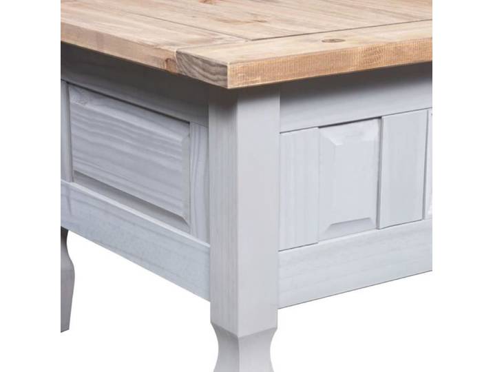 Table basse - VIDAXL - Gamme Corona - Pin mexicain - Gris - 100x60x45 cm
