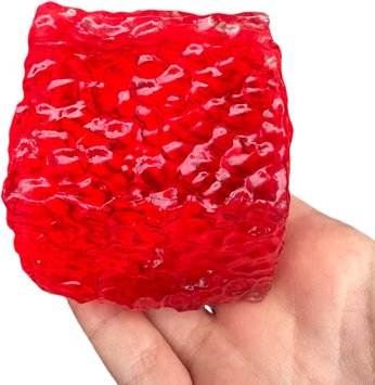 Friendly Fresh Finds Ice Skin Maltose Fidget Toy Stress Relief Squeeze Cube Soft Slow Rebound Toy For Friends & Festival Gifts red
