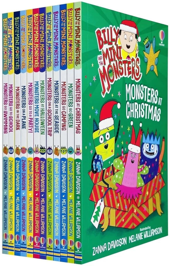 Billy and the Mini Monsters Series Books 1-12 Collection Set by Zanna Davidson, Usborne Paperback, Ages 5-9, Funny Monster Adventure Stories