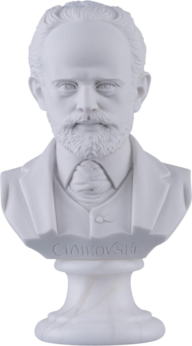Music Gifts Albast borstbeeld Tsjaikovski 15 cm