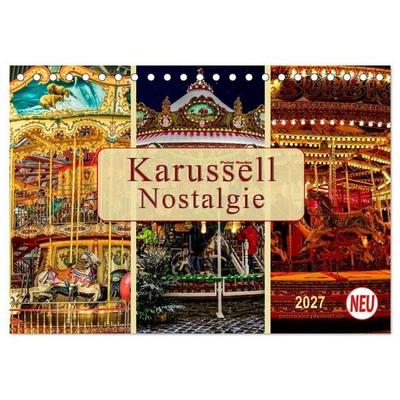 Karussell - Nostalgie (Tischkalender 2027 DIN A5 quer), CALVENDO Monatskalender