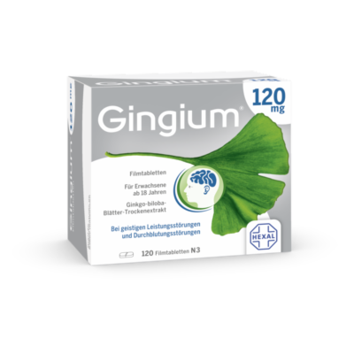 Hexal AG GINGIUM 120 mg Filmtablettem (bisher: GINGIUM intens 120 mg) 120 St 01635924
