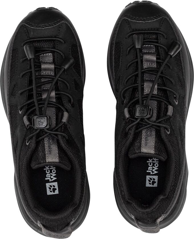 Sneaker JACK WOLFSKIN "VILLI SNEAKER LOW K", Jungen, Gr. UK8-EU26, Normalschaft, schwarz, Main Material Second Material 100% Polyamide Lining 100% Polyamide Sole 100% Rubber/ EVA, Schuhe Sneaker